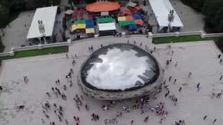 Aerial Filming of Cloud Gate in Chicago
