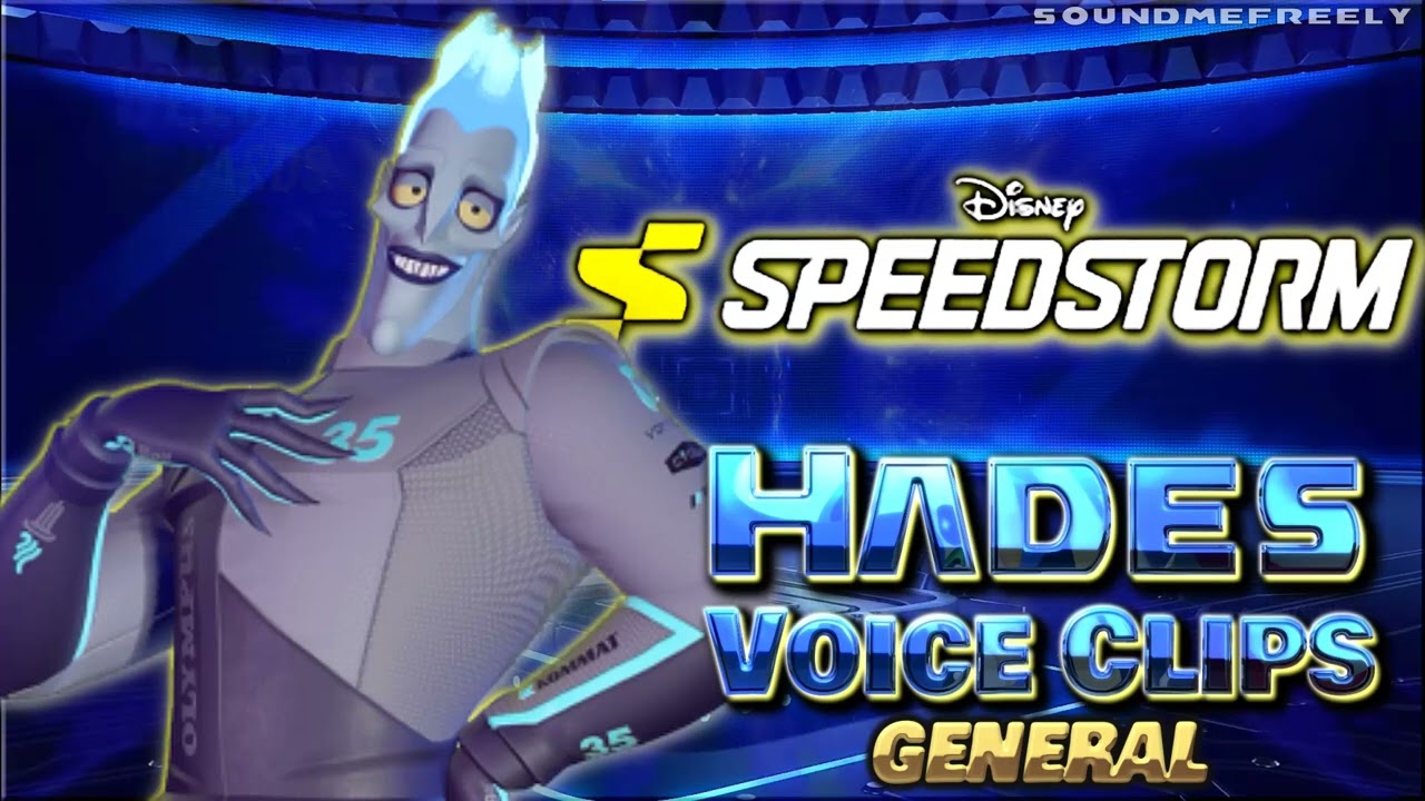 All Hades General Voice Clips • Disney Speedstorm • All Voice Lines • 2023 (James Woods)