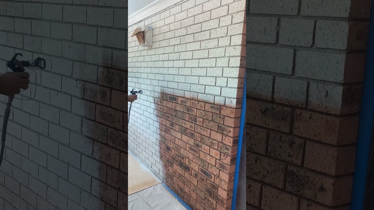 How To Spray Paint A Brick Home Exterior Exteriorpainting Spraypaintings Homeimprovement