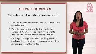 Patterns of Organization Comparison Contrast