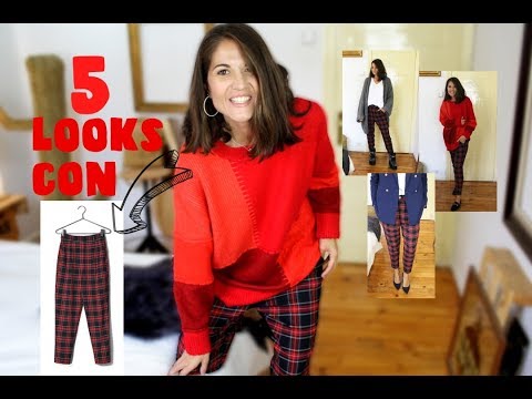 5 LOOKS CON PANTALONES DE CUADROS - YouTube