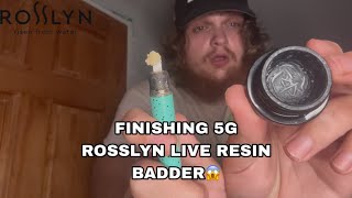 Finishing 5G Jungle Runtz Rosslyn Live Resin Badder😱 