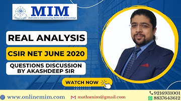Real Analysis CSIRNET June 2020 paper discussion Part 1 by Akashdeep Sir #csirnetmaths #realanalysis