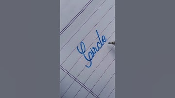 How to write cursive word in circle |cursive handwriting | #shortsvideo #handwriting
