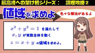 値域の練習２：値域と軌跡克服講座７（東大医学部の解説動画）