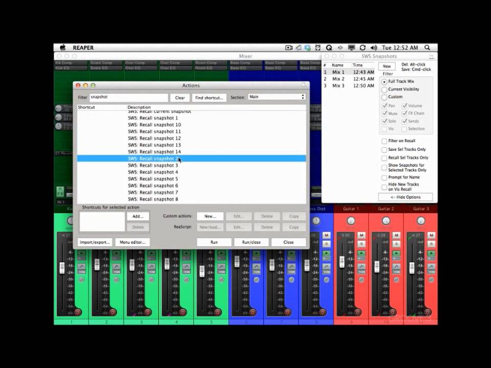 REAPER - SWS Snapshots