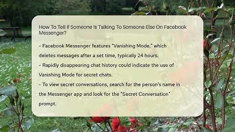 How To Tell If Someone Is Talking To Someone Else On Facebook Messenger? - Everyday-Networking