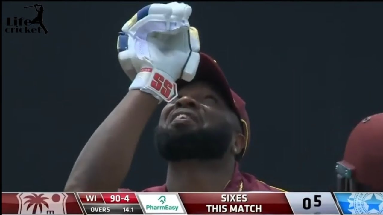 Pollard hit sixes | Half century | against India.