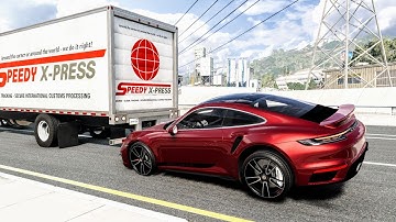 High Speed Traffic Car Crashes #267 - BeamNG Drive | CrashBoomPunk