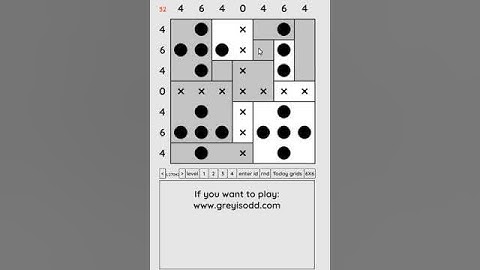 Grey is Odd - Today grids. Solution level 1 7X7 dated 04-21-2024 #logicpuzzles #logicgames  #games