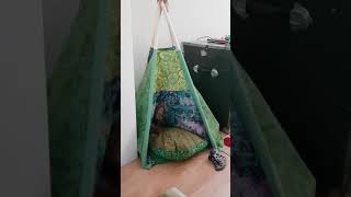 Scottie in his pup-tent