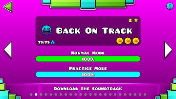 Geometry Dash - Level 2: Back On Track 100% Complete (All Coins)