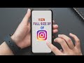 How to see instagram dp full size