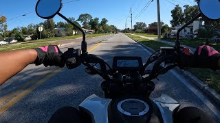 Riding my motorcycle on the street for the first time!