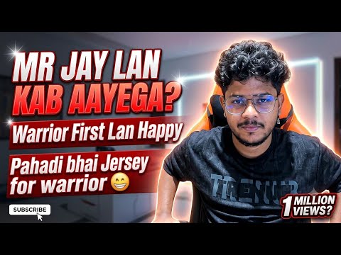 WHEN IS MR JAY COMING TO LAN? 😍 WORRIOR BHAI'S FIRST LAN AS AN ANALYST 💙 ELITE JERSEY 🔥