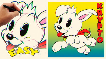 How to Draw Krypto | Superman | Easy Step by Step Tutorial