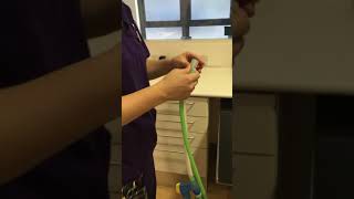 2) Leak testing the T-piece circuit