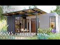 SMALL HOUSE DESIGN | OFF-GRID MODERN HOUSE PLAN 2-BEDROOM 9.5 X 6 METERS