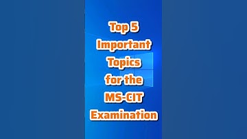 MS-CIT Exam IMP Question -2025 | IMP Topics octobar - 2025 #viral #mscitexam #mscitera #mscit #trend