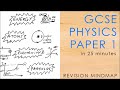 All of PHYSICS PAPER 1 in 25 mins - GCSE Science Revision Mindmap 9-1