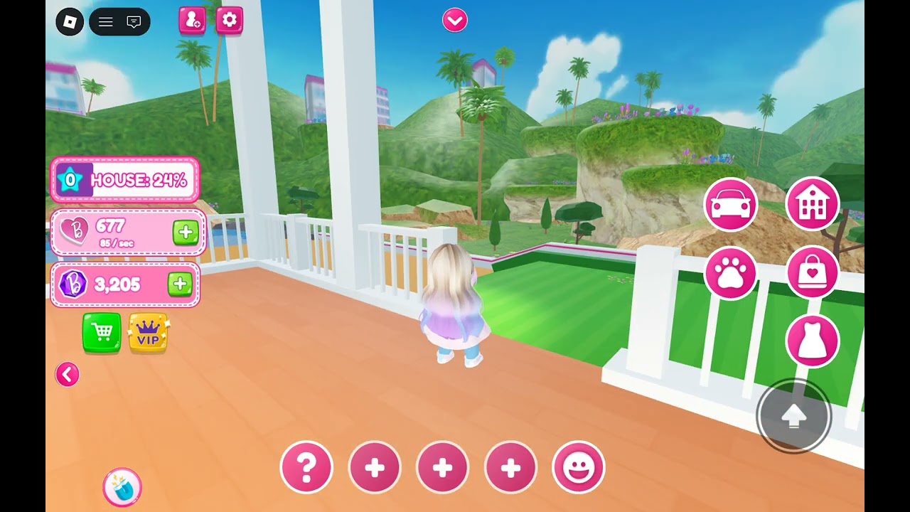 Roblox Barbie DreamHouse Tycoon Beach House Playthrough - No Voiceover
