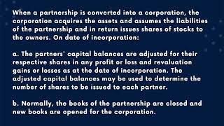 INCORPORATION OF A PARTNERSHIP (GROUP 7)