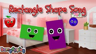 Rectangle Shape Song Learn Shapes, Colors, Counting Berryappley Kids Songs