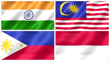 FLAGS OF ASIA – National Flags of Asian Countries for Kids, Kindergarten & Toddlers