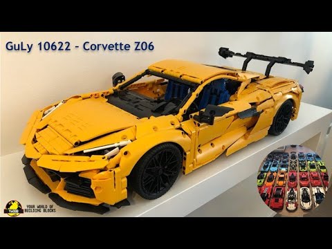 Конструктор Technic Guly 10622 Corvette C8, 3788 деталей, совместим с лего, Техник Корвет Спорткар, видео 1