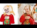 Diana  roma  christmas with my friend drawing meme