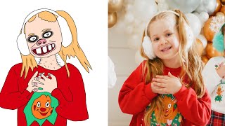 Diana \& Roma - Christmas with my friend drawing meme
