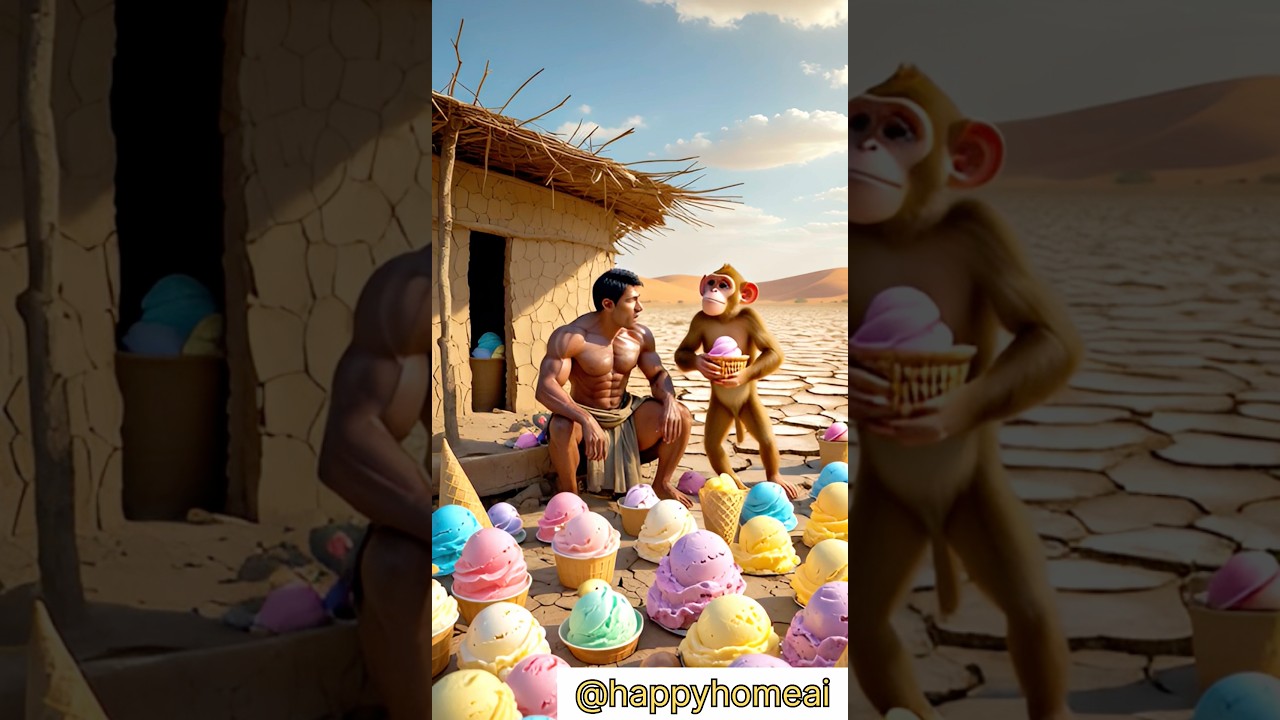 “He Ate Ice Cream to Survive the Heat…But It Turned Into a Nightmare 🌞🍦”