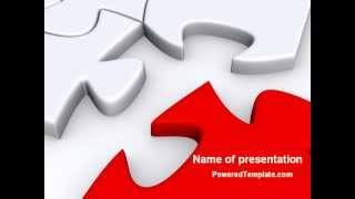 Puzzle Parts Folding PowerPoint Template by PoweredTemplate.com