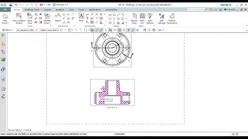 Vista de Corte em Revolução - Section View Revolved - Drafting NX10