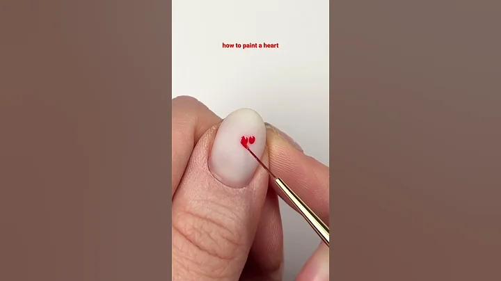 The easiest way to paint a heart for cute Valentin...