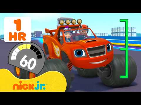 Blaze Learns to Measure SPEED Using STEM! βοΈ | 1 Hour Compilation | Blaze and the Monster Machines