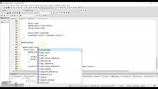 Implementation of Linked List using Header Node