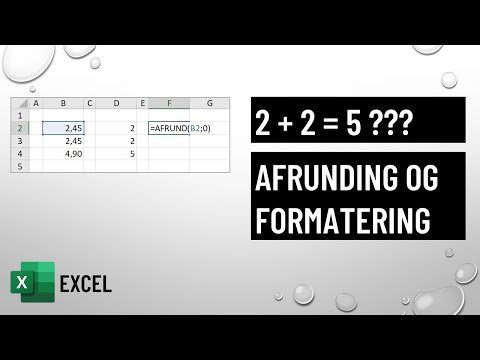 Video: Sådan Afrundes Tal I Excel - Forskellige Måder