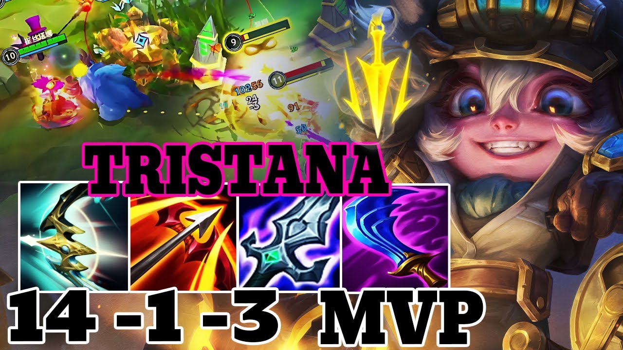 WILD RIFT TRISTANA ADC GAMEPLAY | 14 -1 -3 MVP | TRISTANA BUILD RUNES ...