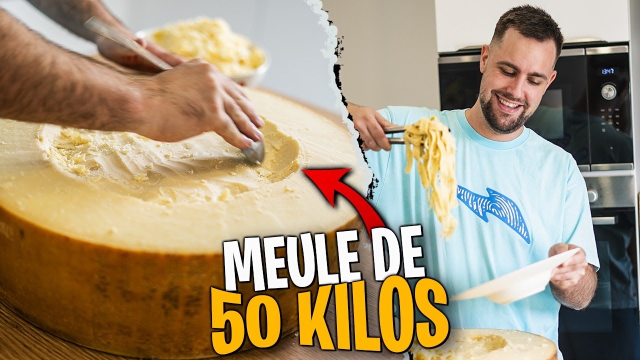 Pâtes flambées dans la Meule de Parmesan ! (les meilleures pâtes de