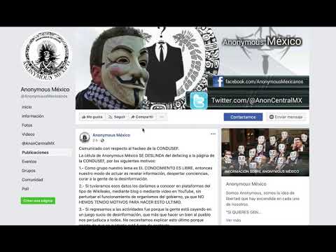 Anonymous México SE DESLINDA del defacing a la CONDUSEF