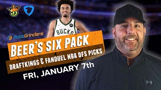 DRAFTKINGS NBA PICKS FRIDAY 1-7-22 | The Daily Fantasy 6 Pack