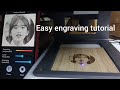 Realistic picture engraving tutorial  mini daja dj6 laser engraving machine