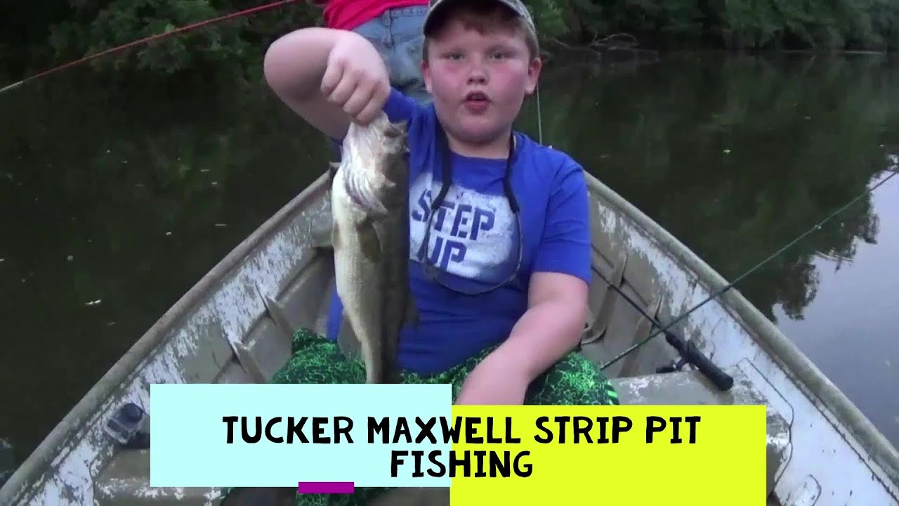 BASS FISHING A SECRET FISHING HOLE STRIP PIT FISHING TUCKER MAXWELL