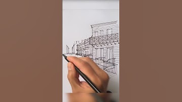 Quick Sketch of this Curve flats - Street Perspective #art #drawing #architecture #sketch
