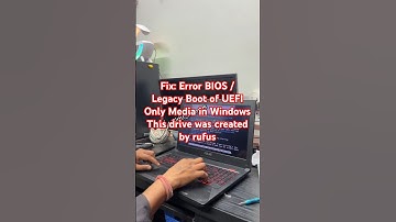 Fix: Error BIOS / Legacy Boot of UEFI Only Media in Windows This Drive Was Created By Rufus #error