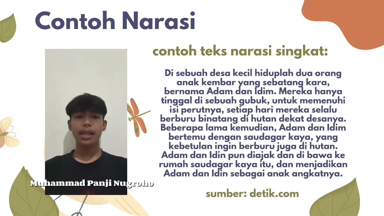 Presentasi teks narasi + narasi dengan media puzzle 