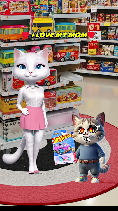 hotwheels or tayo which you like #cat #cutecat #trendingshort