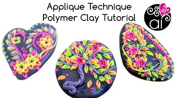 Tutorial Polymer Clay Applique Technique | English Version
