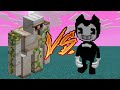 TOON Bendy Vs. IRON Golem (minecraft bendy and the ink machine)